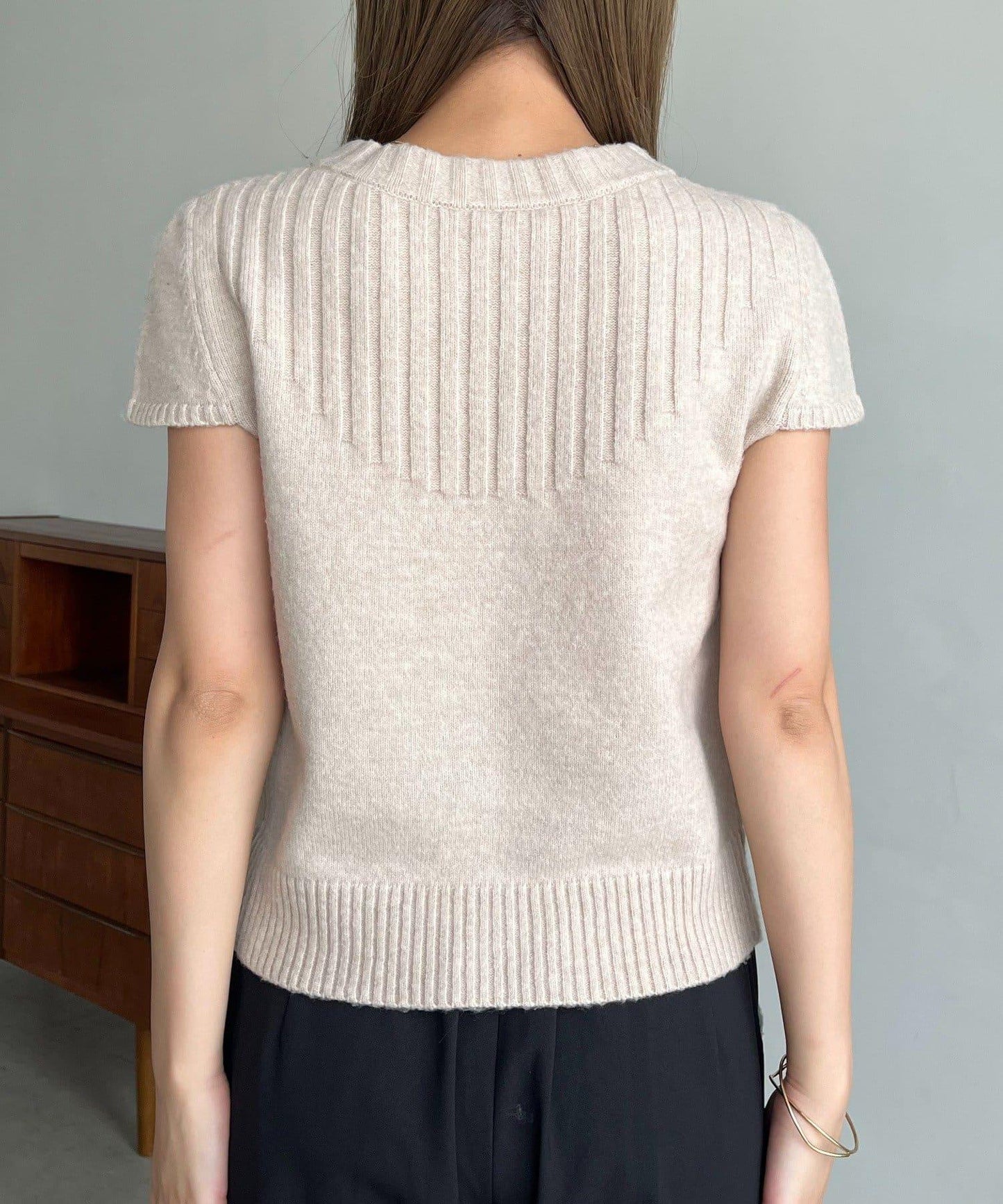 【CAPRICIEUX LE'MAGE】短袖拉鍊針織衫