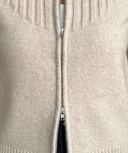 【CAPRICIEUX LE'MAGE】短袖拉鍊針織衫