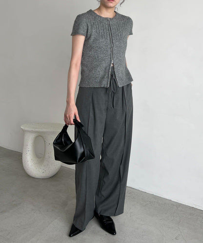 【CAPRICIEUX LE'MAGE】短袖拉鍊針織衫