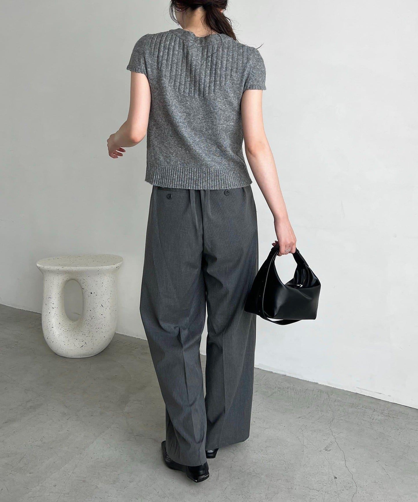 【CAPRICIEUX LE'MAGE】短袖拉鍊針織衫