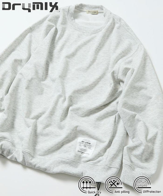 Drymix(R) 乾爽混紡寬鬆版型圓領抽繩衛衣 / 下襬抽繩