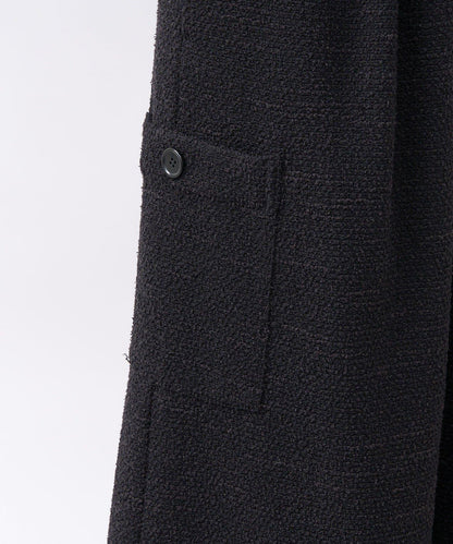 【打造時尚造型】剪裁粗花呢寬腿褲