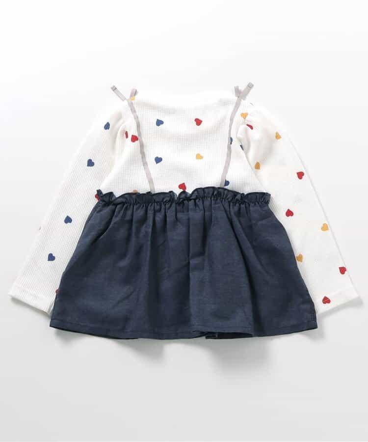 華夫格拼接喇叭袖上衣