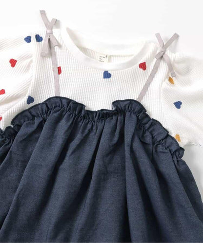 華夫格拼接喇叭袖上衣