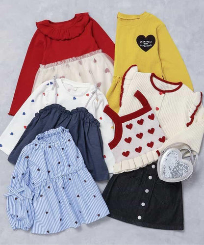 華夫格拼接喇叭袖上衣