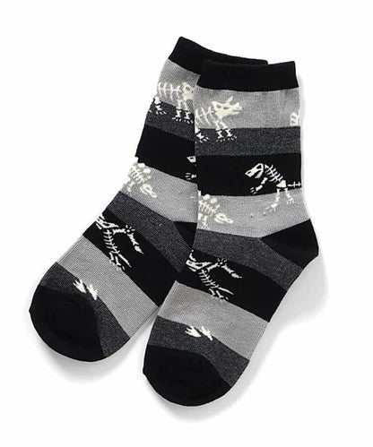 3雙裝 恐龍地層圖案襪