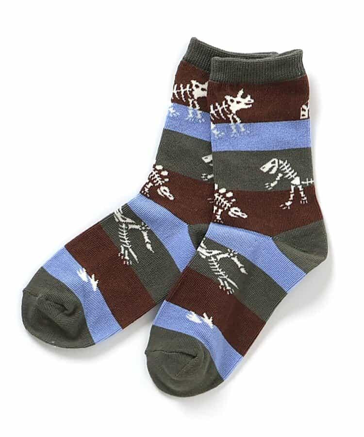 3雙裝 恐龍地層圖案襪