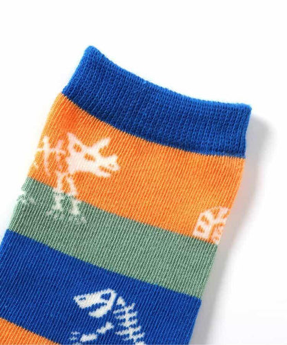 3雙裝 恐龍地層圖案襪