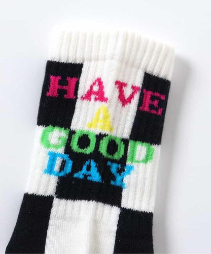 3雙裝 格子旗圖案襪