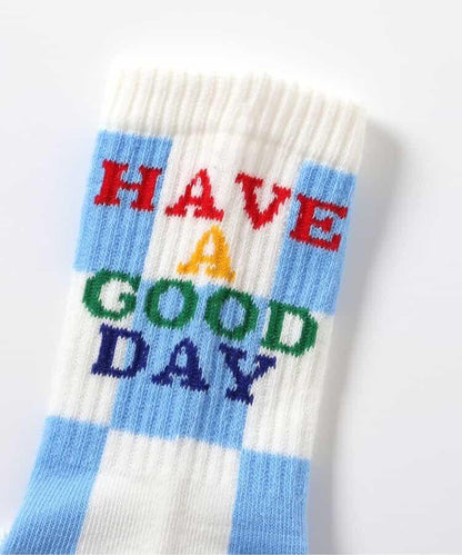 3雙裝 格子旗圖案襪