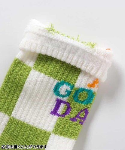 3雙裝 格子旗圖案襪