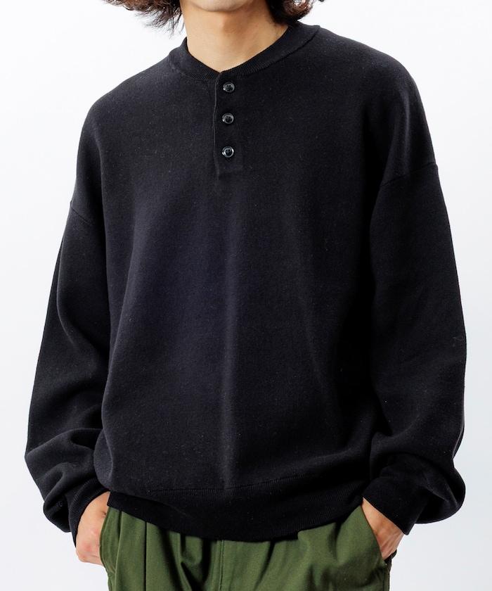 Relax Fit 寬鬆易打理 可水洗亨利領針織衫