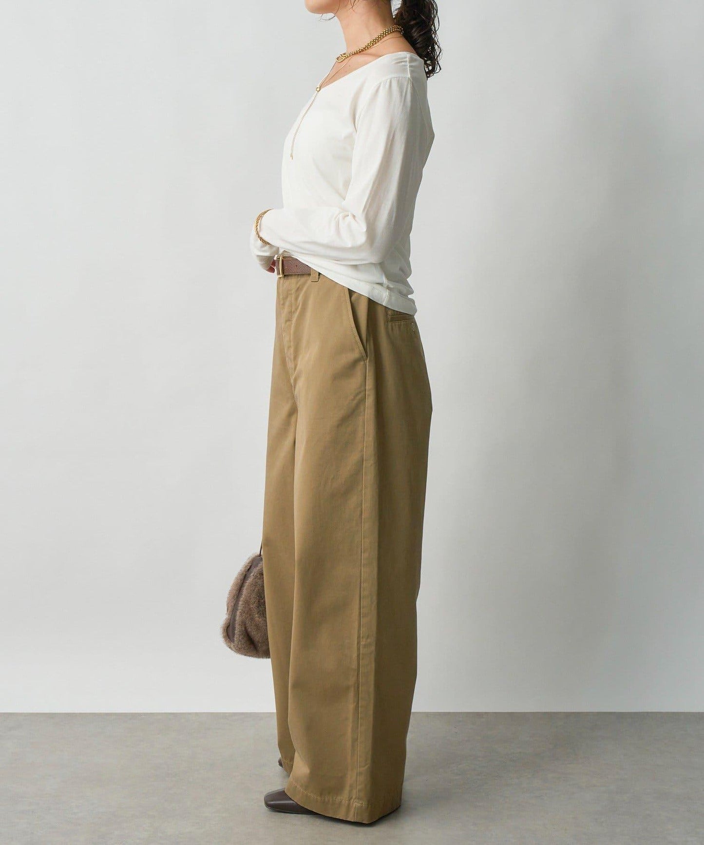 【MONN.:.(モン)】棉質斜紋長褲