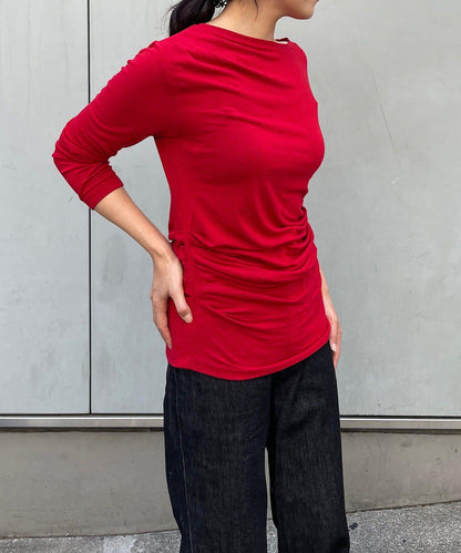 【疊穿套裝】褶皺T恤&半身裙