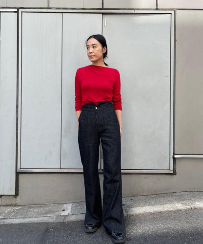 常規版型開叉牛仔褲