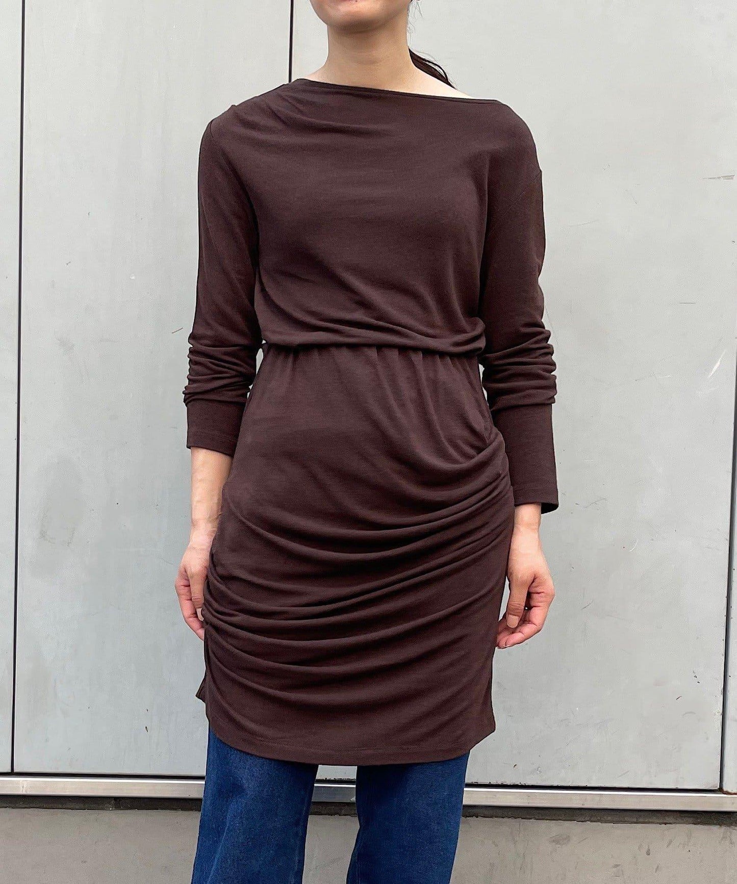 【疊穿套裝】褶皺T恤&半身裙