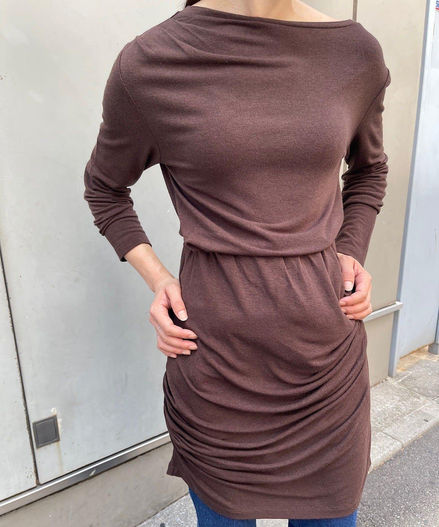 【疊穿套裝】褶皺T恤&半身裙