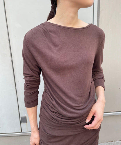 【疊穿套裝】褶皺T恤&半身裙