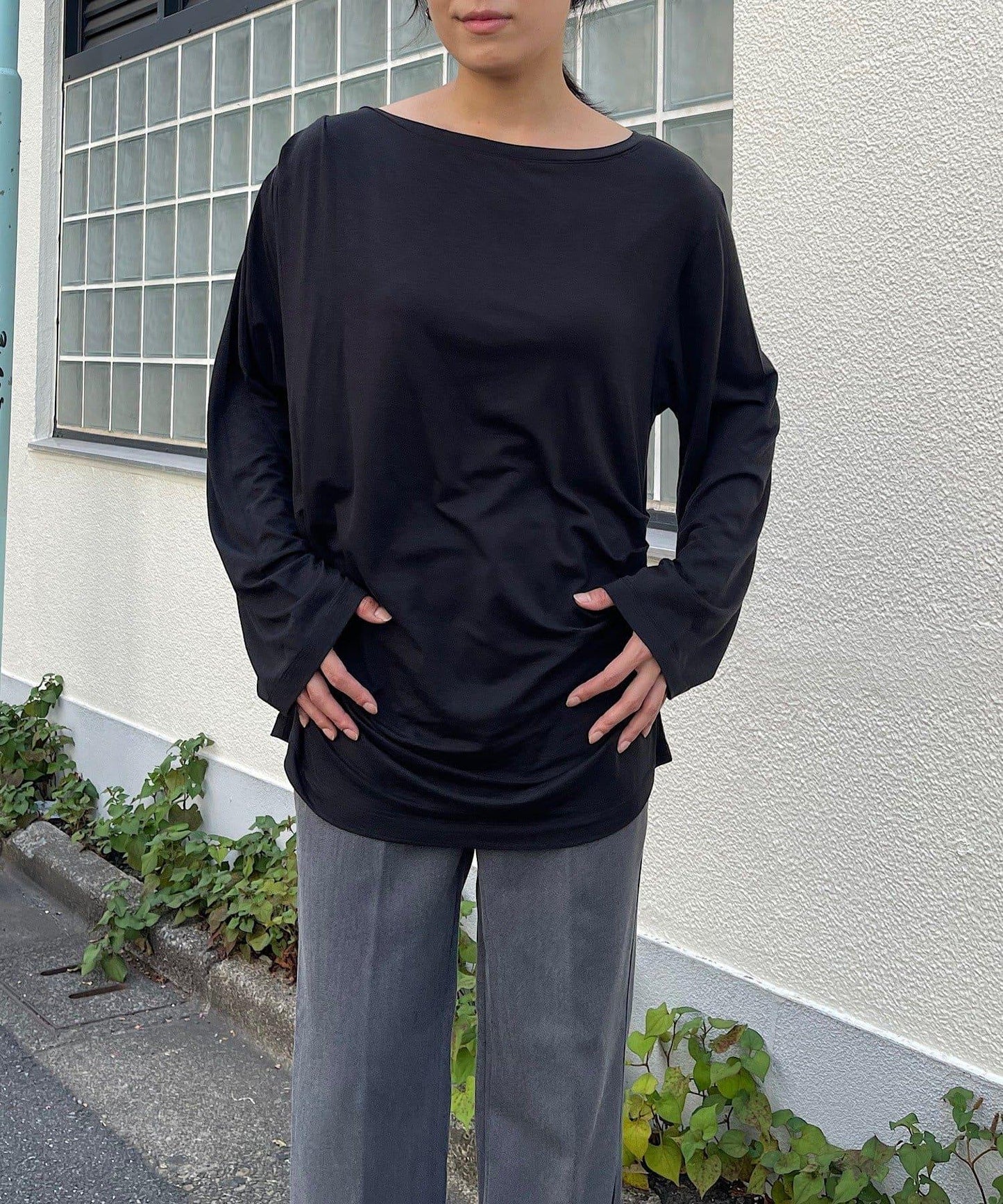 【Layering set】寬鬆T恤&扭結背心