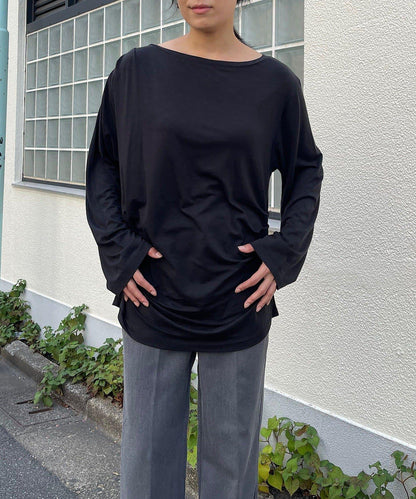 【Layering set】寬鬆T恤&扭結背心