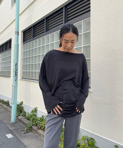 【Layering set】寬鬆T恤&扭結背心
