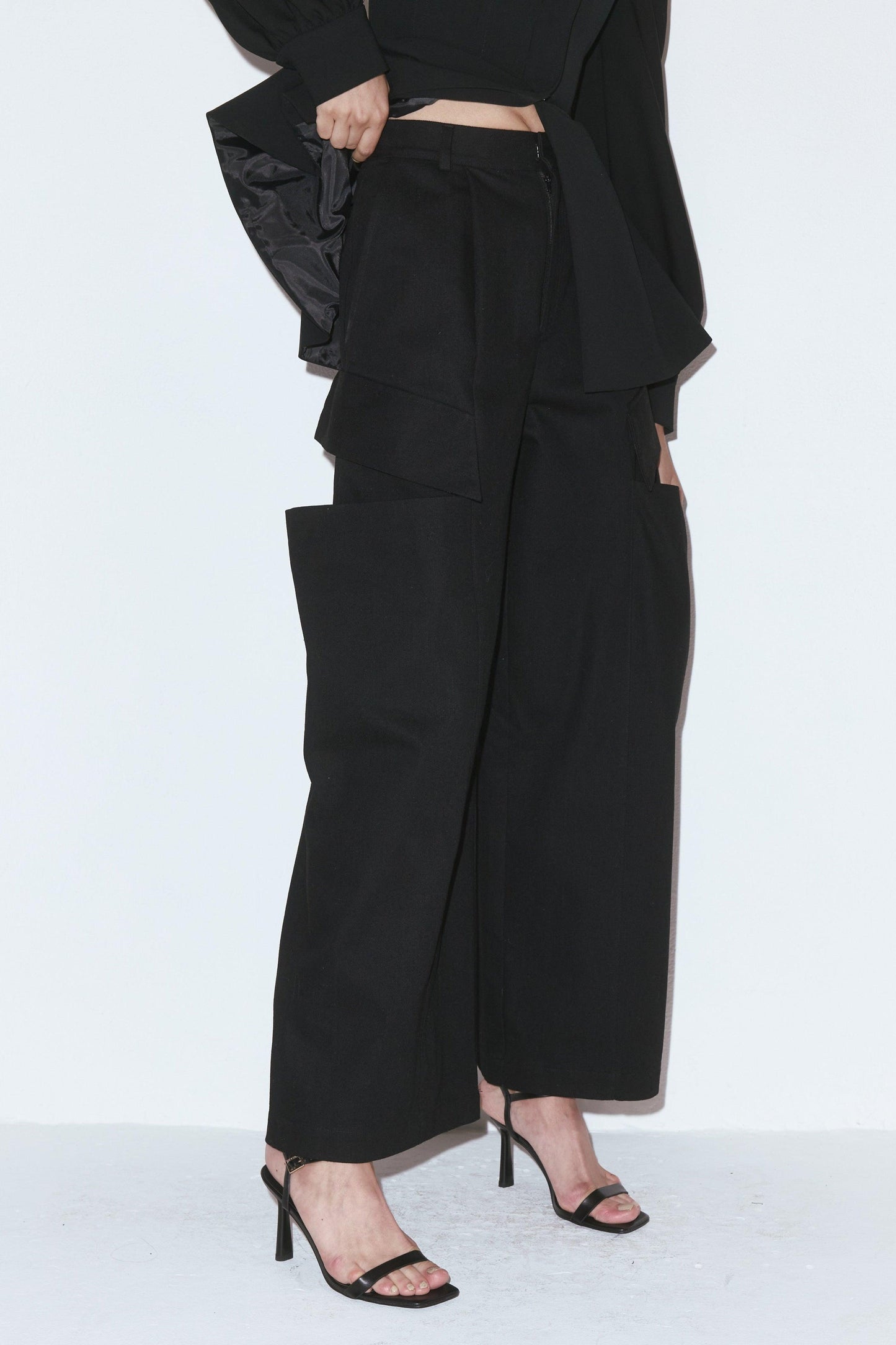 寬鬆口袋工裝褲