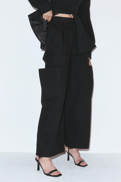 寬鬆口袋工裝褲