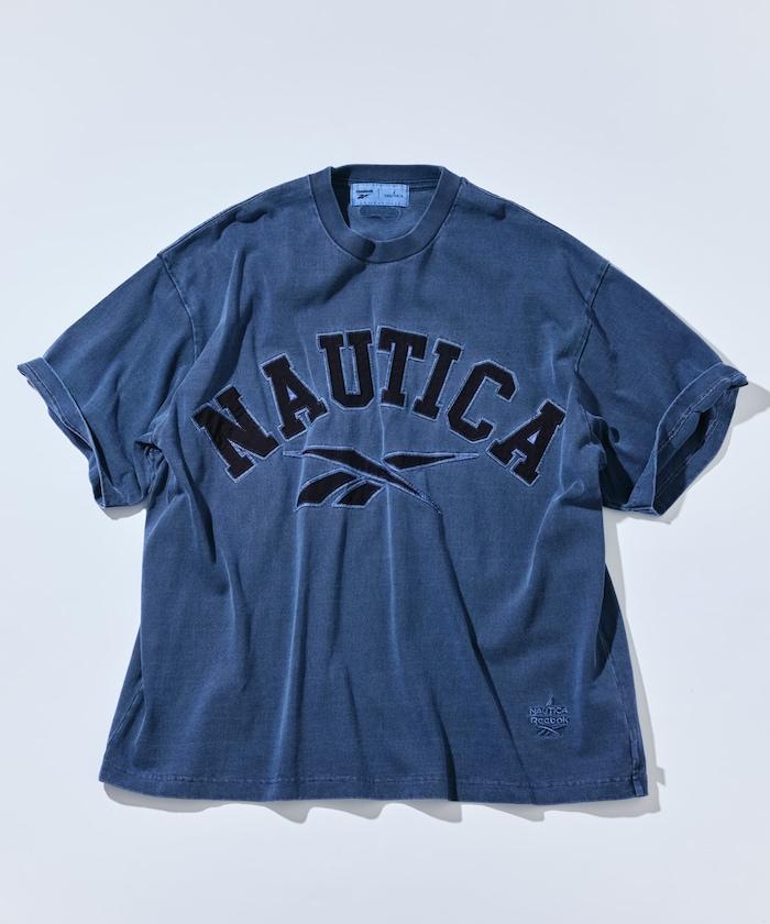 【限定】雙標拱形字母印花水洗圓領短袖T恤