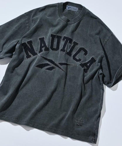 【限定】雙標拱形字母印花水洗圓領短袖T恤