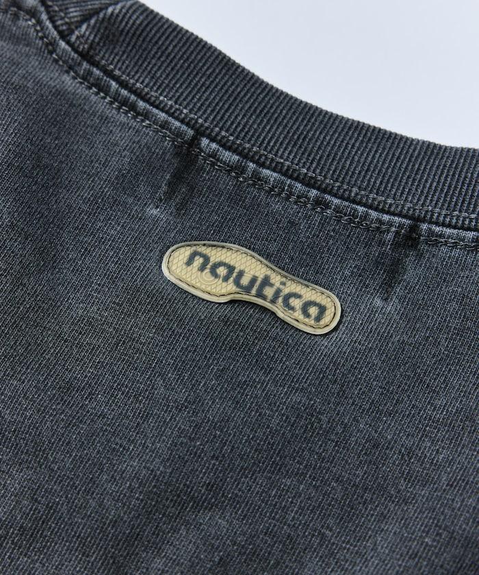 【限定】雙標拱形字母印花水洗圓領短袖T恤