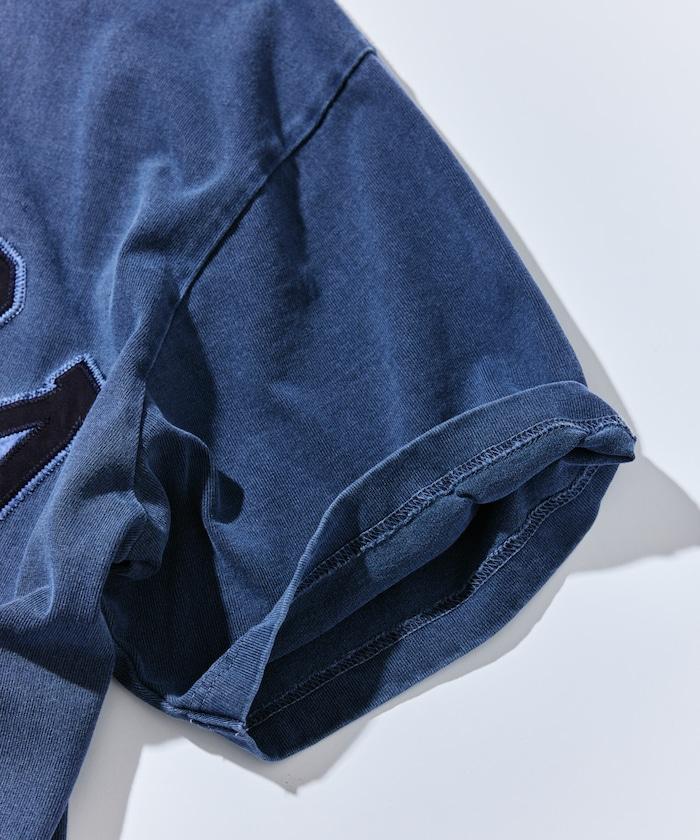 【限定】雙標拱形字母印花水洗圓領短袖T恤