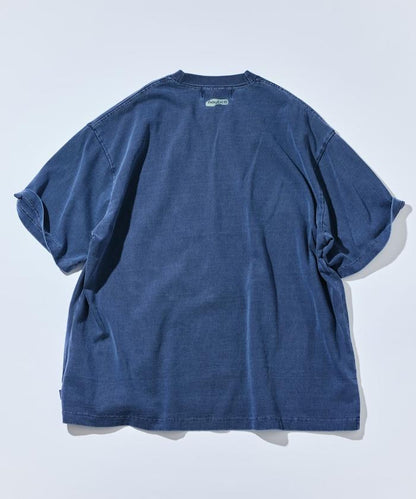 【限定】雙標拱形字母印花水洗圓領短袖T恤