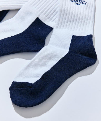 【Exclusive】3雙裝 雙標誌款 單點刺繡羅紋襪