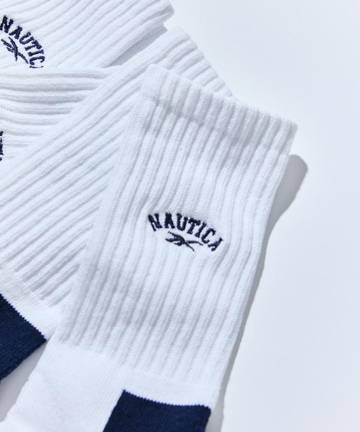 【Exclusive】3雙裝 雙標誌款 單點刺繡羅紋襪 女士