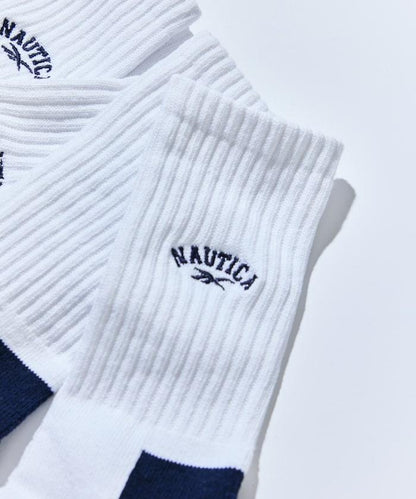 【Exclusive】3雙裝 雙標誌款 單點刺繡羅紋襪 女士