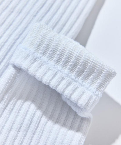 【Exclusive】3雙裝 雙標誌款 單點刺繡羅紋襪 女士