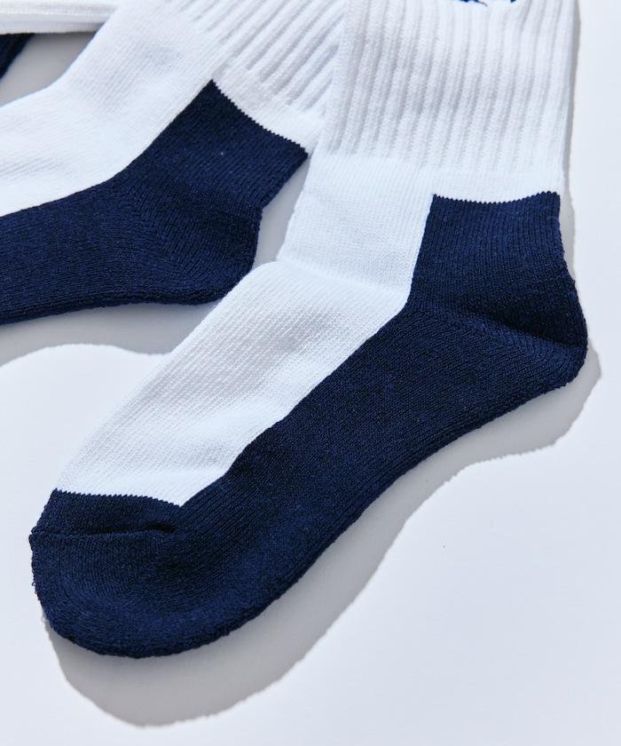 【Exclusive】3雙裝 雙標誌款 單點刺繡羅紋襪 女士