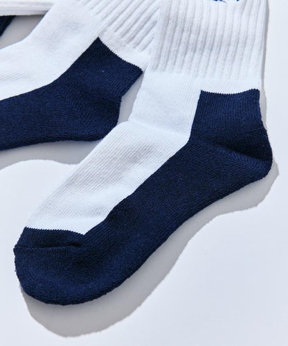 【Exclusive】3雙裝 雙標誌款 單點刺繡羅紋襪 女士