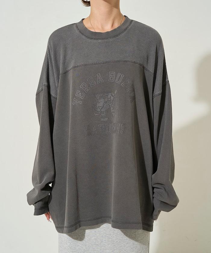 拼接印花工藝套頭衫