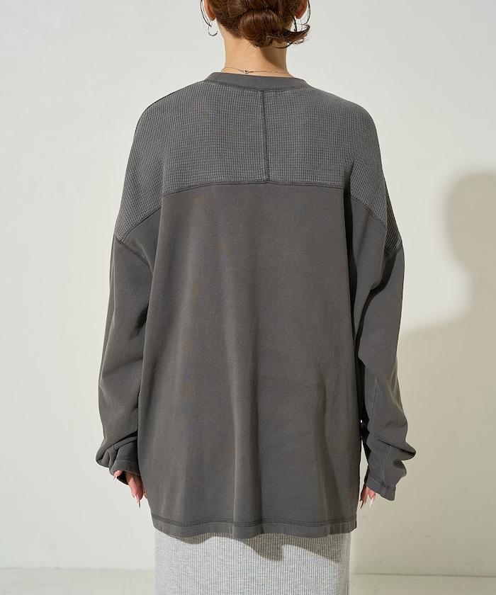 拼接印花工藝套頭衫