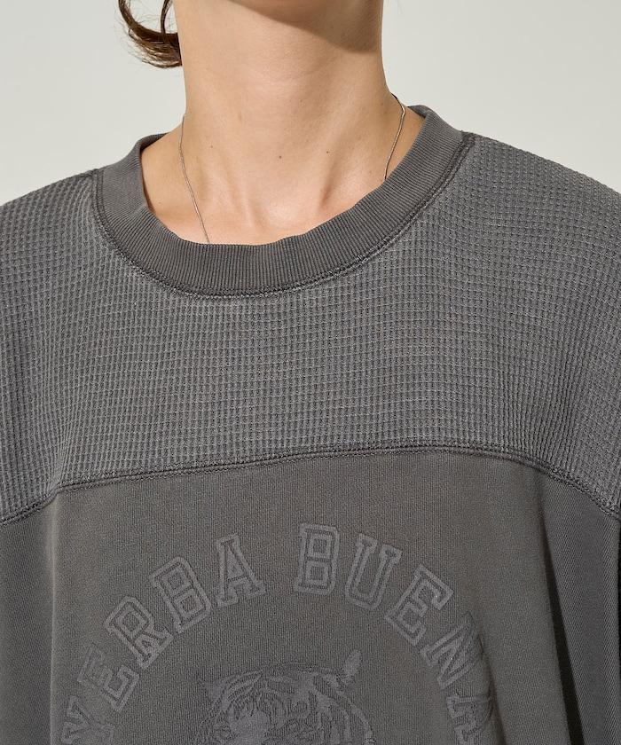 拼接印花工藝套頭衫