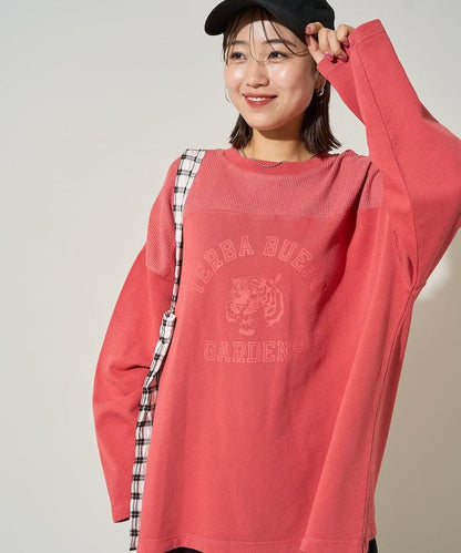 拼接印花工藝套頭衫