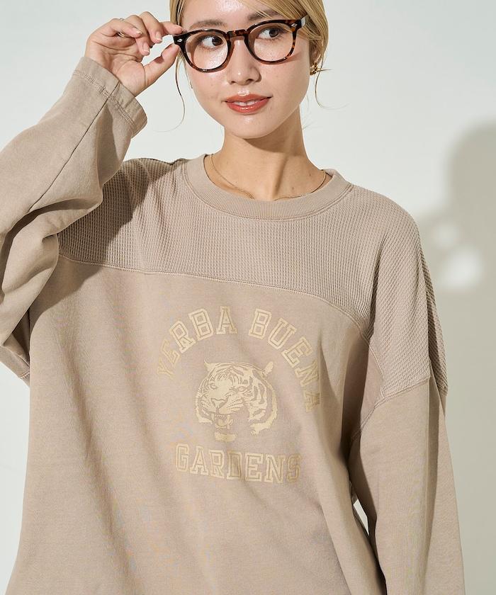 拼接印花工藝套頭衫