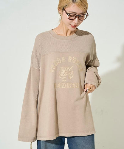 拼接印花工藝套頭衫