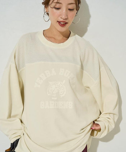 拼接印花工藝套頭衫