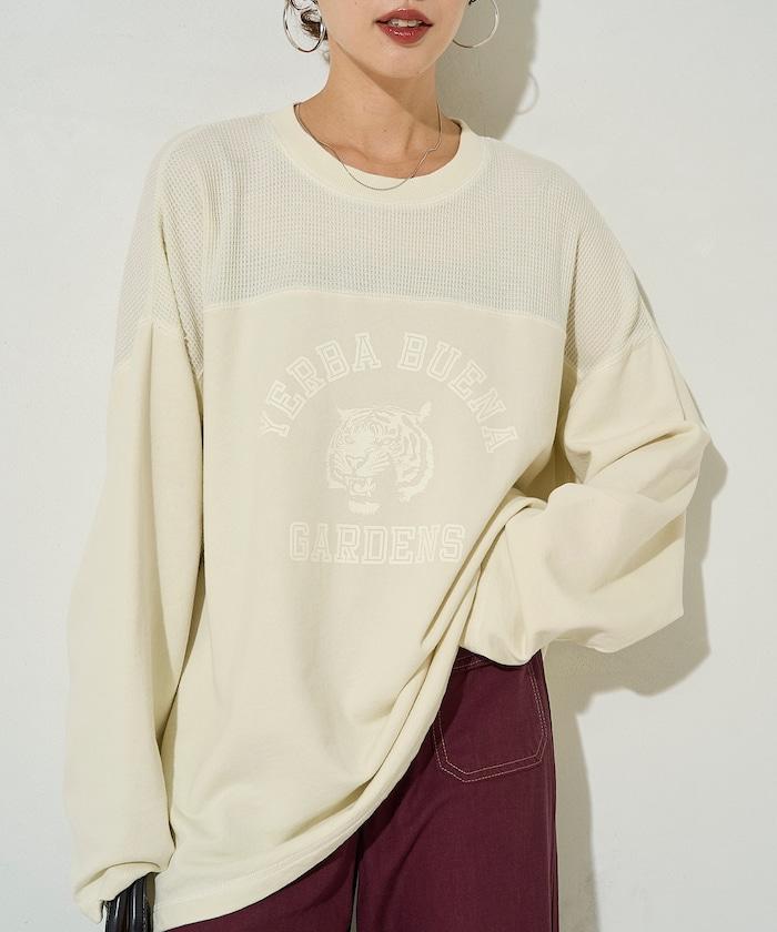 拼接印花工藝套頭衫