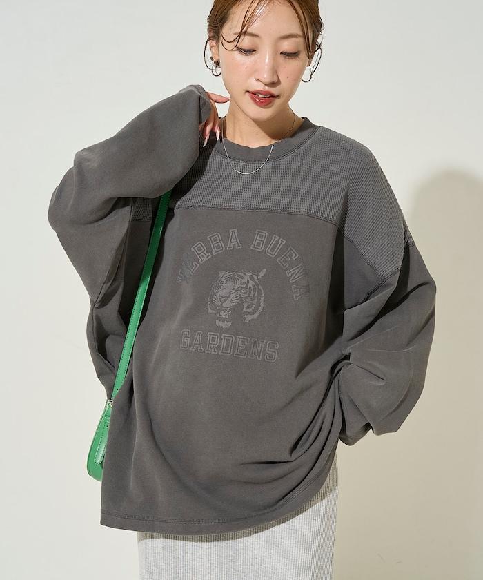 拼接印花工藝套頭衫