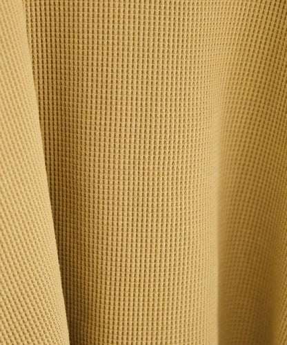 華夫格圓領長款套頭衫