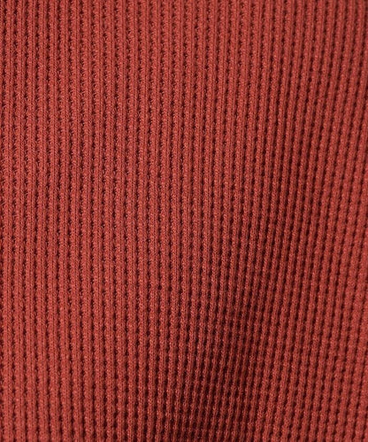 華夫格圓領長款套頭衫