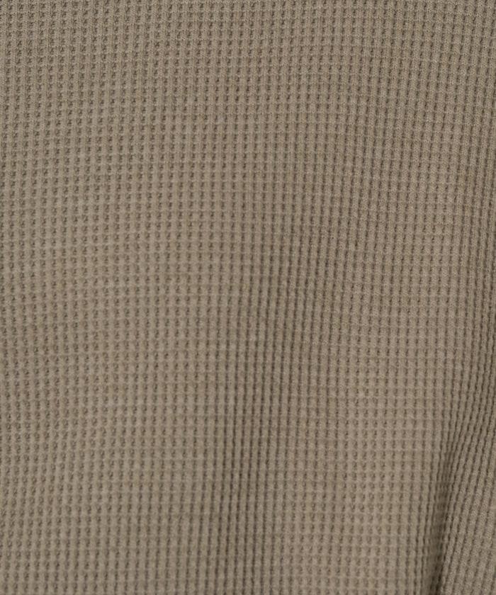 華夫格圓領長款套頭衫